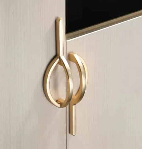  Metal Kitchen Wardrobe Cupboard Hardware Pulls Brushed Gold Drawer Cabinet Handles for Furniture