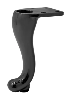 Sofa Legs Metal Vintage Furniture Legs European-style Black Zinc Alloy Legs for Beds and Sofas