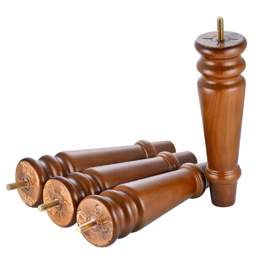 Super Load-Bearing Solid Wood Bed Legs Natural Color Fat Sofa Bed Legs Wooden Support Leg Accessories
