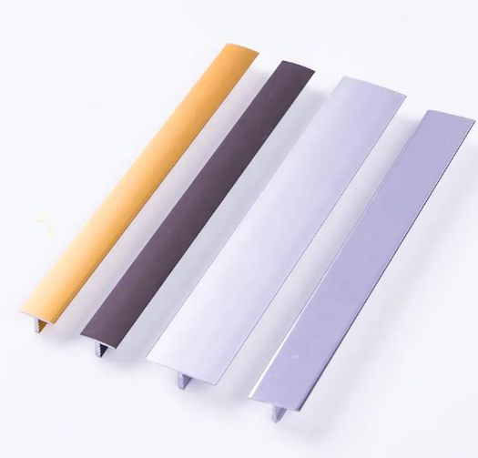 Foshan FSF Factory Hot Sale Aluminium Profile Floor Tiles Decorative Strips Metal Edge T Shape Trim for Tile Gap Covering_image_0