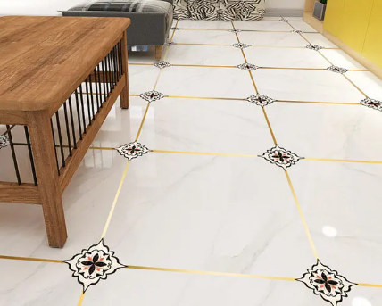 Living Room Floor Edge Strip Waterproof Beautiful Seam Wall Gap Decoration Floor Tile Sticker Bedroom Sticker Self-adhesive_image_1