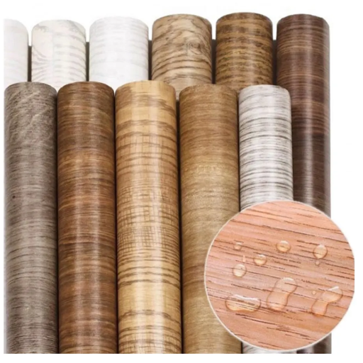 Longtime Pvc Stretch Ceiling Fresh-keeping Melamine Paper Pvc Foil Decorative Films Roll for Door/furniture/spc Wall Panel_image_0