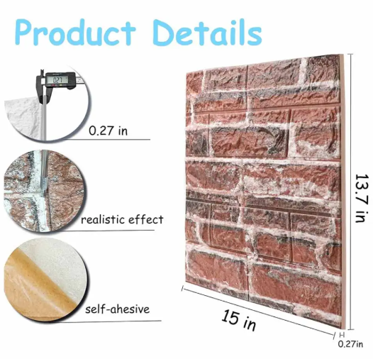 Wholesale Stone Wall Panels Exterior Wall Insulation Board PVC Wallpaper Sticker_image_0