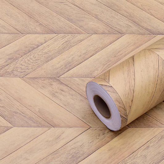 Free Sample PVC Antique Wood Grain Decor Film PET Embossed Printing for Furniture Medium Density Fibreboard Decorative Roll_image_0
