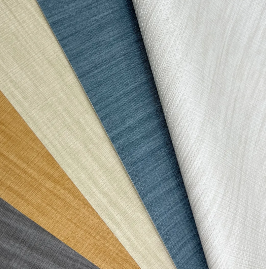 3D Embossed Textured Interior PVC Wallpaper ASTM E84 Class a Certification Hotel Vinyl Wallcovering_image_0