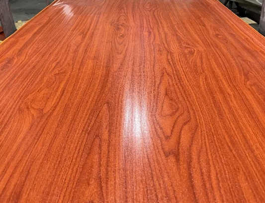 4X8FT Wood Grain Overlay Poly Impregnated Melamine PU Decorative Paper Sheet_image_0