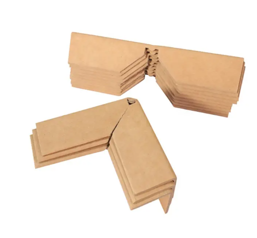 L/V/Ring Edgeboard Carton Corner Protector Self Cutting Buckle Kraft Paper Corner Protectors Pallet Edge Protector for Strapping_image_0