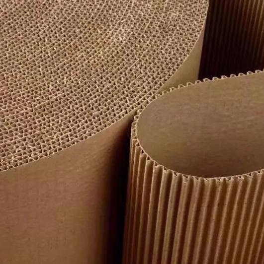 Buffer Kraft Wrapping Paper Single-sided Corrugated Paper Roll Kraft Paper_image_0