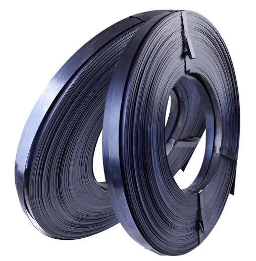 Chinese Manufacturer's Manual Packing Steel Strips Belt Bluing Oiled Strapping Band with Plastic Material for Manual Packing_image_0