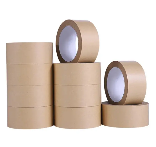 Factory Strong Durable Self Adhesive Writable Kraft Paper Packaging Tape for Carton Sealing_image_0