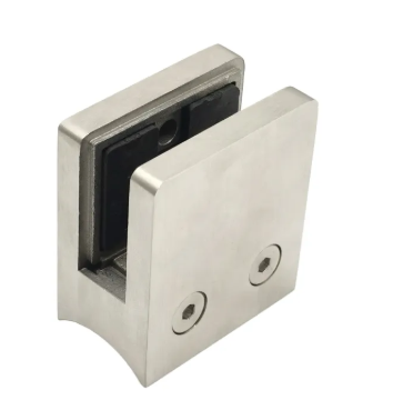 High Quality Zinc Alloy D Shape Balustrade Connector Glass Clamp Fittings Glass Connector for Balustrade_image_0