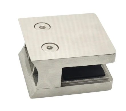 High Quality Zinc Alloy D Shape Balustrade Connector Glass Clamp Fittings Glass Connector for Balustrade_image_1