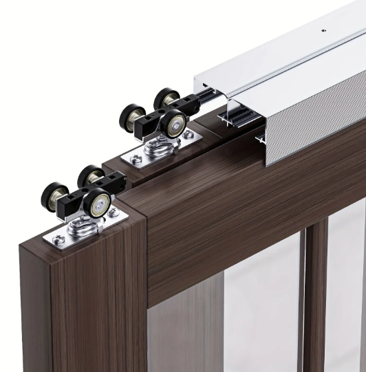 Aluminum Bypassing Closet Wardrobe Sliding Door Hardware_image_0