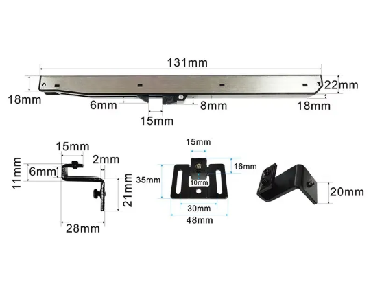 Free Drilling Furniture Fitting Soft Close Mechanism Barn Door Hardware Kits for Sliding Barn Doors_image_1