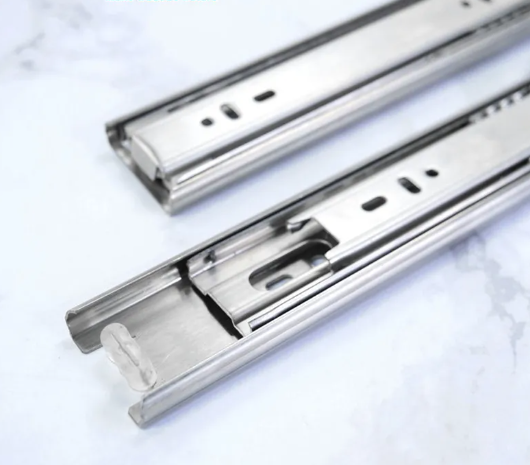 Furniture Hardware Cabinet 35mm 42mm 45mm Hardware Telescopic Ball Bearing Full Extension Drawer Slide Corredera Telescopic_image_0