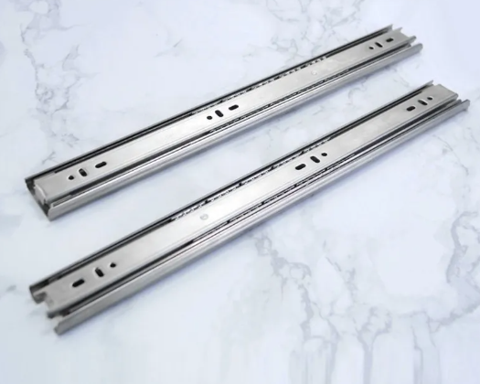 Furniture Hardware Cabinet 35mm 42mm 45mm Hardware Telescopic Ball Bearing Full Extension Drawer Slide Corredera Telescopic_image_1