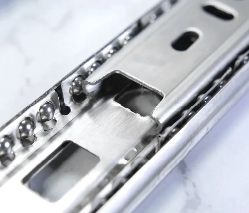 Furniture Hardware Cabinet 35mm 42mm 45mm Hardware Telescopic Ball Bearing Full Extension Drawer Slide Corredera Telescopic_image_2