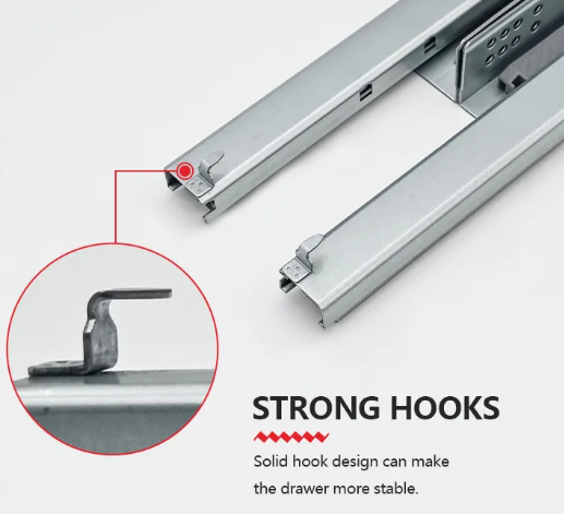 3D Adjustable Concealed Slide Undermount Runners Soft Close Drawer Slides_image_2