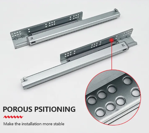 3D Adjustable Concealed Slide Undermount Runners Soft Close Drawer Slides_image_3
