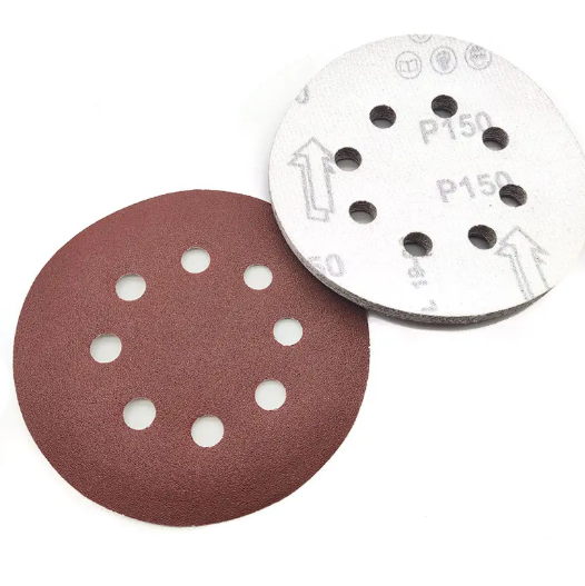 Wholesale 5 Inch 125mm Aluminum Oxide Sanding Disc High 8 Holes Sandpaper for Wood Metal Furniture Hand Sander OBM Customizable_image_0