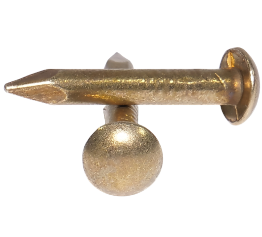 Wholesale 1.5*18mm round Head Metal Common Brass Furniture Nails for Furniture Construction_image_1