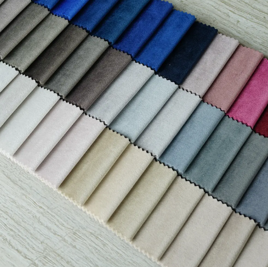 Sofa Fabric Manufacturer Multi-colors Design Plain Velvet Fabric for Sofa Furniture_image_1