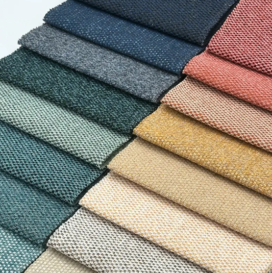 Wejoy Bulk 100 Polyester 300gsm Faux Linen Corner Sofa Fabric for Upholstery_image_1