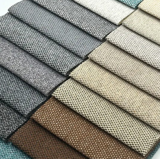Wejoy Bulk 100 Polyester 300gsm Faux Linen Corner Sofa Fabric for Upholstery_image_2