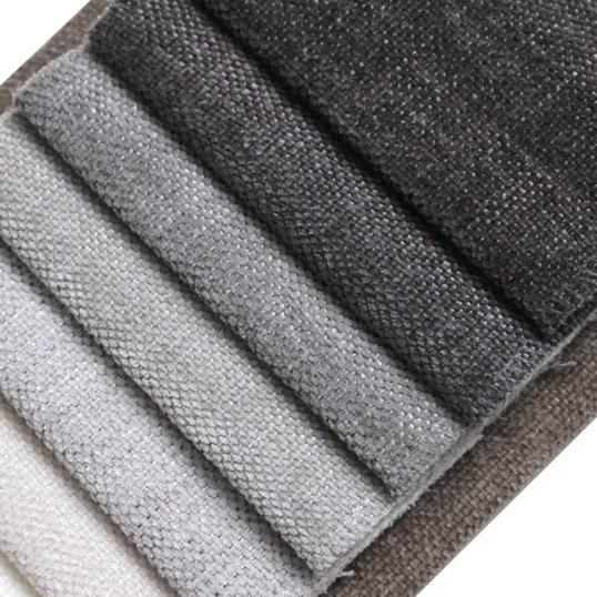 New Design 100 Polyester Sofa Curtain Fabric Imitation Linen Woven Upholstery Fabric Wholesale_image_0