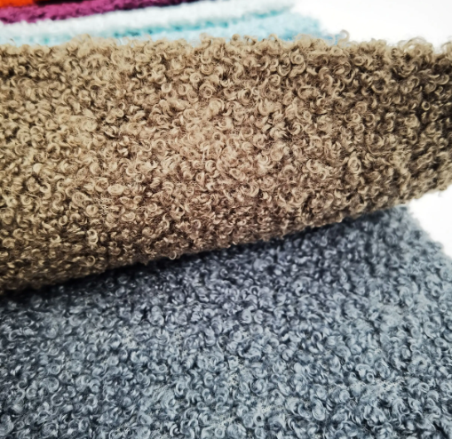 Lamb Wool Look Upholstery Boucle Velvet Fabric Teddy Velvet Sofa Fabric Furniture Fabric Hometextile_image_1