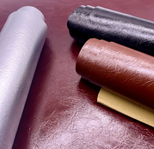 Design Synthetic Soft Candy Color Vinyl Leatherette Upholstery Faux Leather Chair Bags PU Fabric_image_1